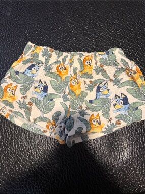 Bluey Toddler Shorts with Palm Leaf Pattern